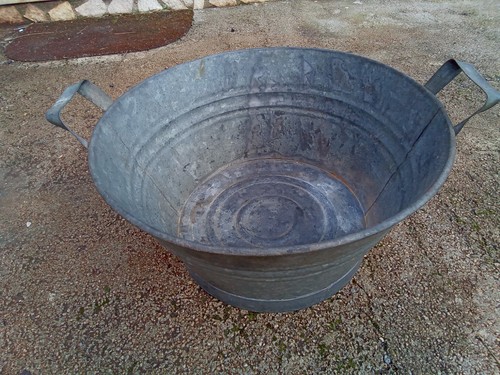 Vecchia tinozza zinco - tinozza,