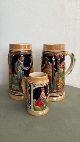 Vecchi boccali ceramica - boccali, in